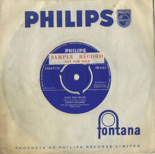 Harry Secombe Bless This House 7" vinyl single (7 inch record / 45) UK H.S07BL520913