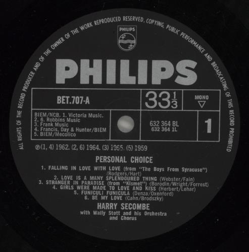 Harry Secombe Personal Choice 2-LP vinyl record set (Double LP Album) UK H.S2LPE544056