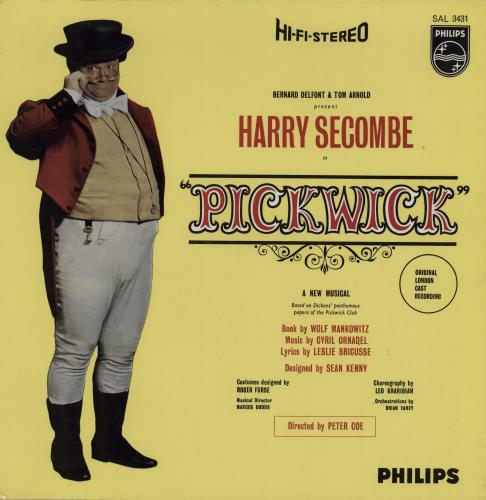 Harry Secombe Pickwick + Autographed Programme vinyl LP album (LP record) UK H.SLPPI761828