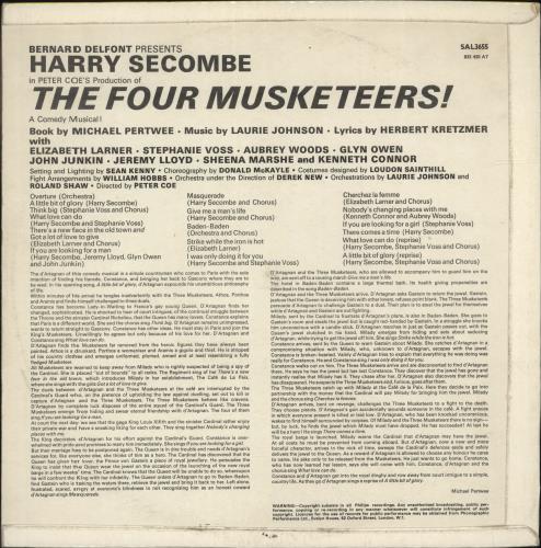 Harry Secombe The Four Musketeers vinyl LP album (LP record) UK H.SLPTH252062