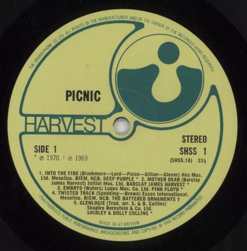Harvest Label Picnic - A Breath Of Fresh Air - VG 2-LP vinyl record set (Double LP Album) UK HRV2LPI854602