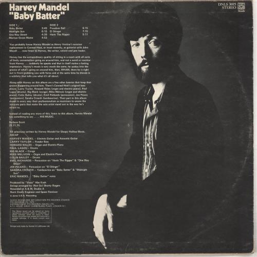 Harvey Mandel Baby Batter vinyl LP album (LP record) UK HJVLPBA591474