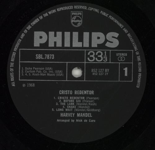 Harvey Mandel Cristo Redentor - 1st vinyl LP album (LP record) UK HJVLPCR544758