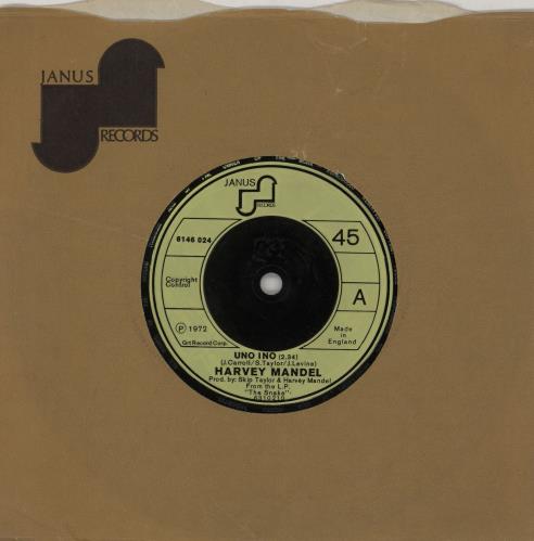 Harvey Mandel Uno Ino 7" vinyl single (7 inch record / 45) UK HJV07UN752693