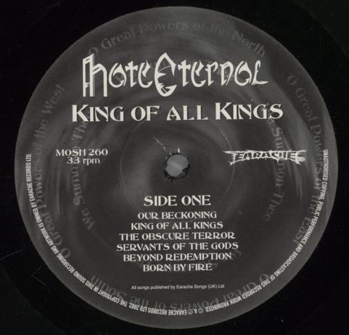 Hate Eternal King Of All Kings vinyl LP album (LP record) UK -24LPKI891507