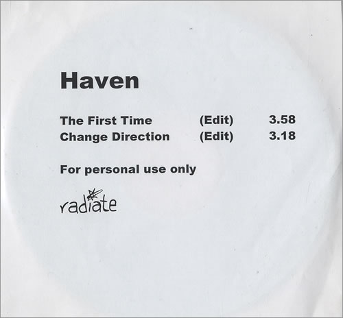 Haven The First Time CD-R acetate UK HVNCRTH473645