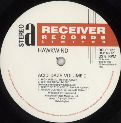 Hawkwind Acid Daze Volume 1 vinyl LP album (LP record) UK HWKLPAC853441