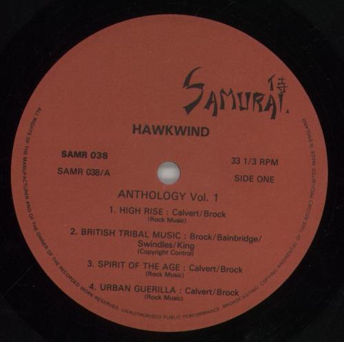 Hawkwind Anthology Vol. 1 vinyl LP album (LP record) UK HWKLPAN826693