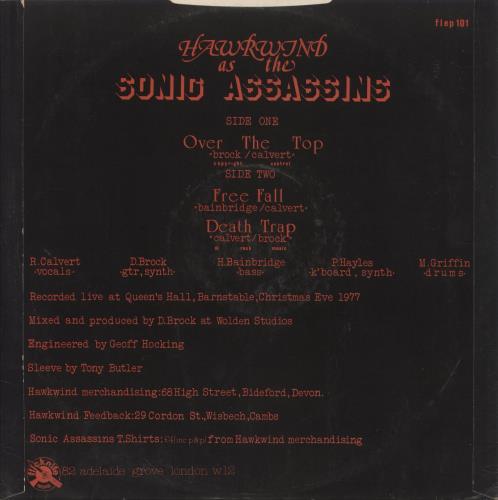 Hawkwind Hawkwind As The Sonic Assassins 12" vinyl single (12 inch record / Maxi-single) UK HWK12HA344781