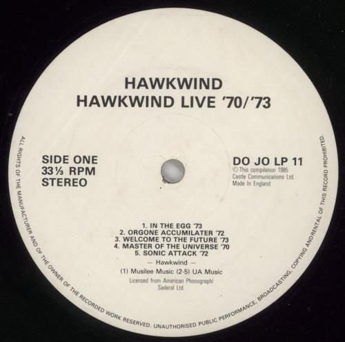 Hawkwind Live '70 / '73 vinyl LP album (LP record) UK HWKLPLI372068