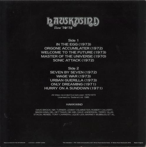 Hawkwind Live '70 / '73 vinyl LP album (LP record) UK HWKLPLI372068
