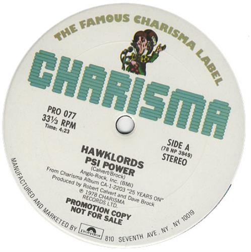 Hawkwind Psi Power 12" vinyl single (12 inch record / Maxi-single) US HWK12PS390861