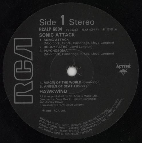 Hawkwind Sonic Attack vinyl LP album (LP record) UK HWKLPSO337778