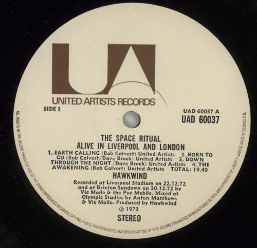 Hawkwind Space Ritual - 1st + Inners 2-LP vinyl record set (Double LP Album) UK HWK2LSP104237