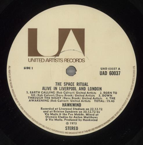 Hawkwind Space Ritual - 1st - Inners - VG 2-LP vinyl record set (Double LP Album) UK HWK2LSP691956