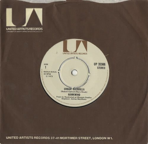 Hawkwind Urban Guerrilla 7" vinyl single (7 inch record / 45) UK HWK07UR197372