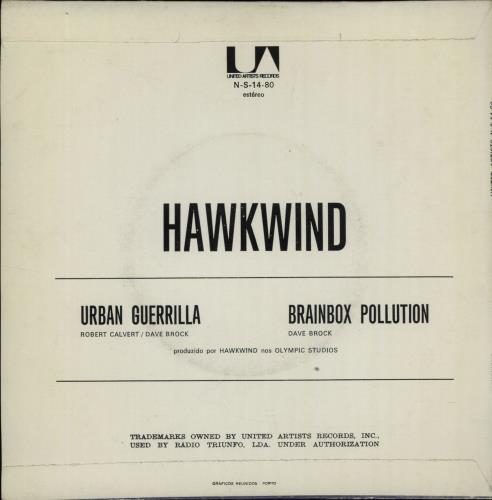 Hawkwind Urban Guerrilla 7" vinyl single (7 inch record / 45) Portuguese HWK07UR647689