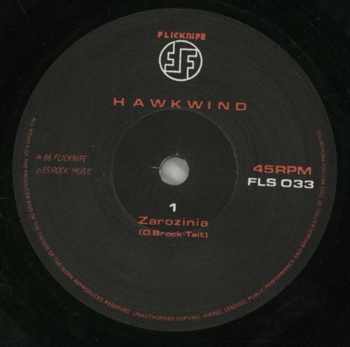 Hawkwind Zarozinia 7" vinyl single (7 inch record / 45) UK HWK07ZA665890