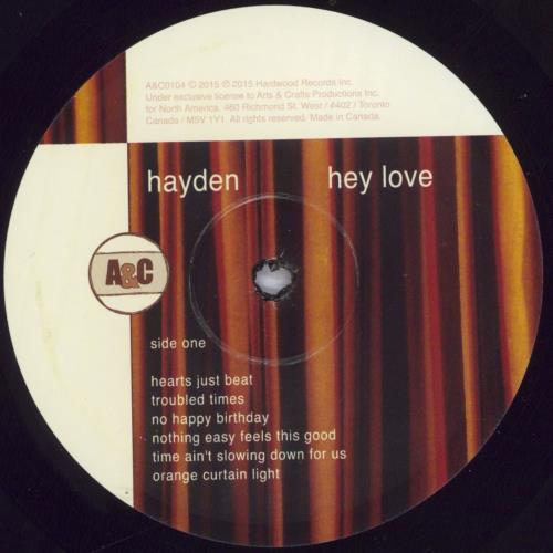 Hayden Hey Love vinyl LP album (LP record) US H10LPHE829498