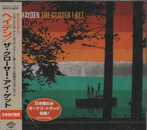 Hayden The Closer I Get CD album (CDLP) Japanese H10CDTH633812