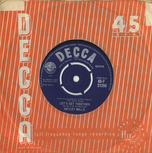 Hayley Mills Let's Get Together 7" vinyl single (7 inch record / 45) UK HM.07LE519901