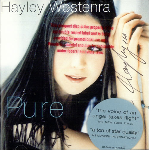 Hayley Westenra Pure - Autographed CD album (CDLP) US HYECDPU510004