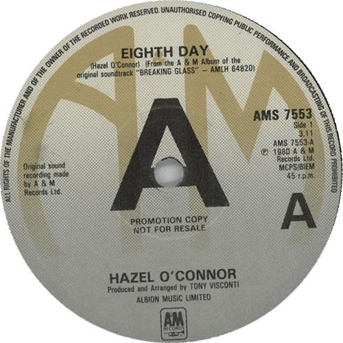 Hazel O'Connor Eighth Day - A-Label - P/S 7" vinyl single (7 inch record / 45) UK OCN07EI635836