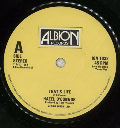 Hazel O'Connor That's Life 7" vinyl single (7 inch record / 45) UK OCN07TH226312