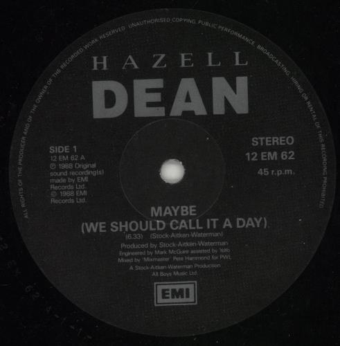 Hazell Dean Maybe (We Should Call It A Day) 12" vinyl single (12 inch record / Maxi-single) UK HAZ12MA20010