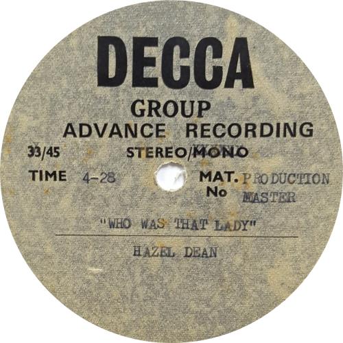 Hazell Dean Who Was That Lady acetate UK HAZATWH651559