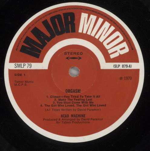 Head Machine Orgasm - EX vinyl LP album (LP record) UK IHCLPOR784303