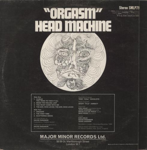 Head Machine Orgasm - EX vinyl LP album (LP record) UK IHCLPOR784303