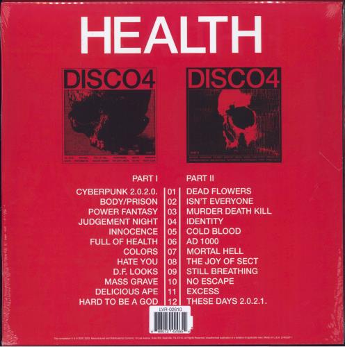 Health DISCO4 Generations - Red & Blue - Sealed 2-LP vinyl record set (Double LP Album) US 2YA2LDI806864