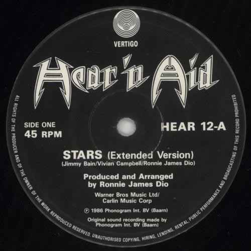 Hear 'N Aid Stars 12" vinyl single (12 inch record / Maxi-single) UK HE112ST278036