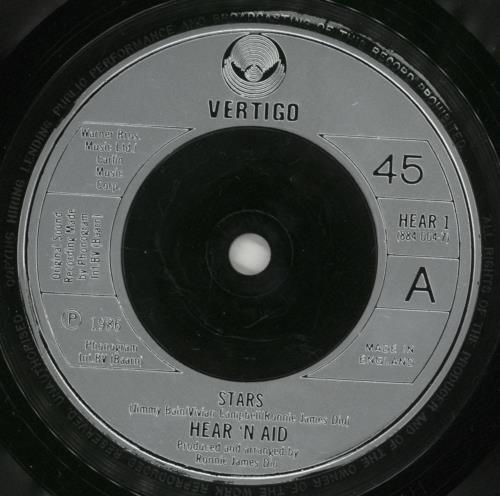 Hear 'N Aid Stars 7" vinyl single (7 inch record / 45) UK HE107ST514999
