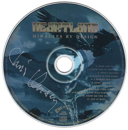 Heartland Miracles By Design - Autographed CD album (CDLP) UK HE-CDMI365487