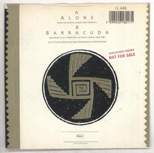 Heart Alone - Factory Sample 7" vinyl single (7 inch record / 45) UK HEA07AL739849