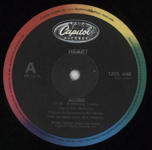 Heart Alone 12" vinyl single (12 inch record / Maxi-single) UK HEA12AL55248