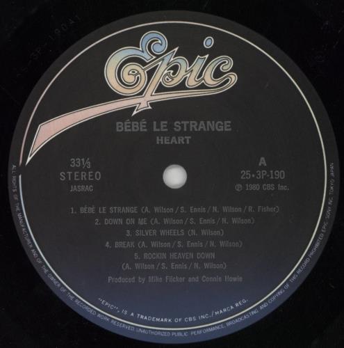 Heart Bebe Le Strange vinyl LP album (LP record) Japanese HEALPBE235108