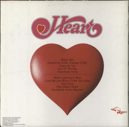 Heart Dreamboat Annie - WOS vinyl LP album (LP record) Canadian HEALPDR765829