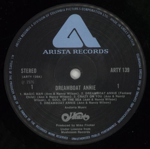 Heart Dreamboat Annie vinyl LP album (LP record) UK HEALPDR238424