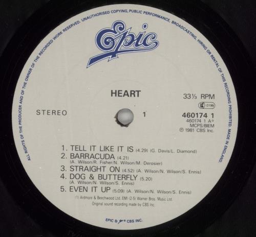 Heart Heart vinyl LP album (LP record) UK HEALPHE568310