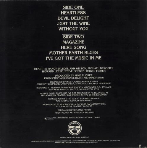 Heart Magazine vinyl LP album (LP record) US HEALPMA654140
