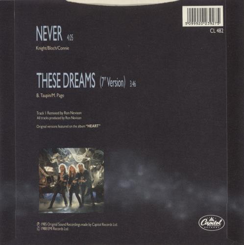 Heart Never - Solid 7" vinyl single (7 inch record / 45) UK HEA07NE865670