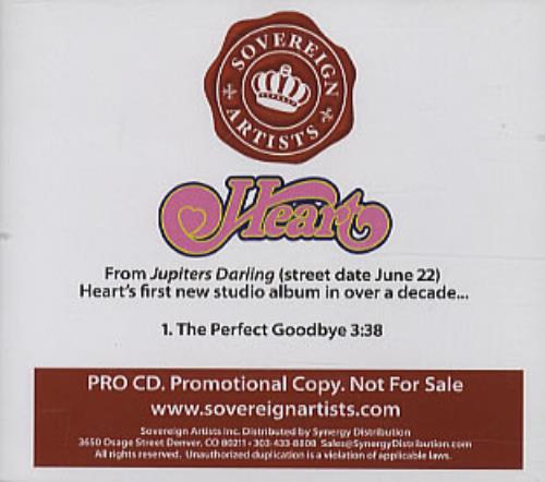 Heart Perfect Goodbye CD single (CD5 / 5") US HEAC5PE315056