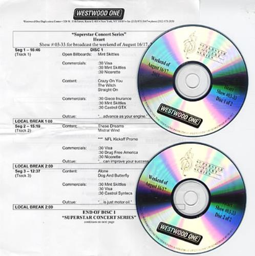 Heart Superstar Concert Series 2 CD album set (Double CD) US HEA2CSU266884