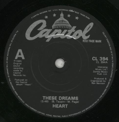 Heart These Dreams 7" vinyl single (7 inch record / 45) UK HEA07TH589556