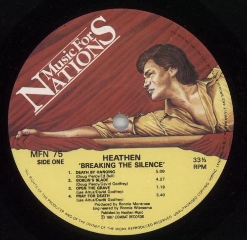 Heathen Breaking The Silence vinyl LP album (LP record) UK HSBLPBR607652