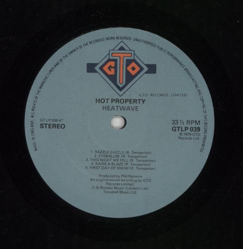 Heatwave Hot Property vinyl LP album (LP record) UK HAQLPHO593723