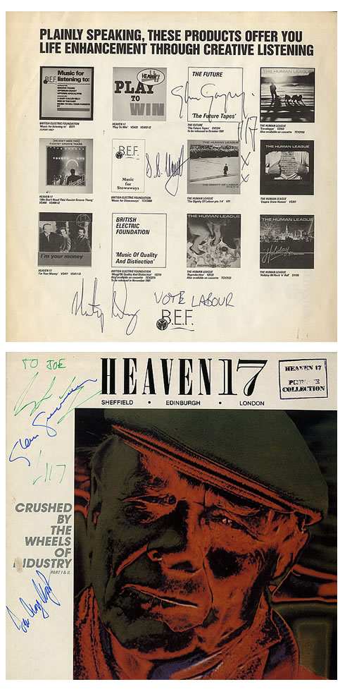 Heaven 17 Autographed Set - Penthouse And Pavement + 2 x 12" vinyl LP album (LP record) UK H17LPAU554101